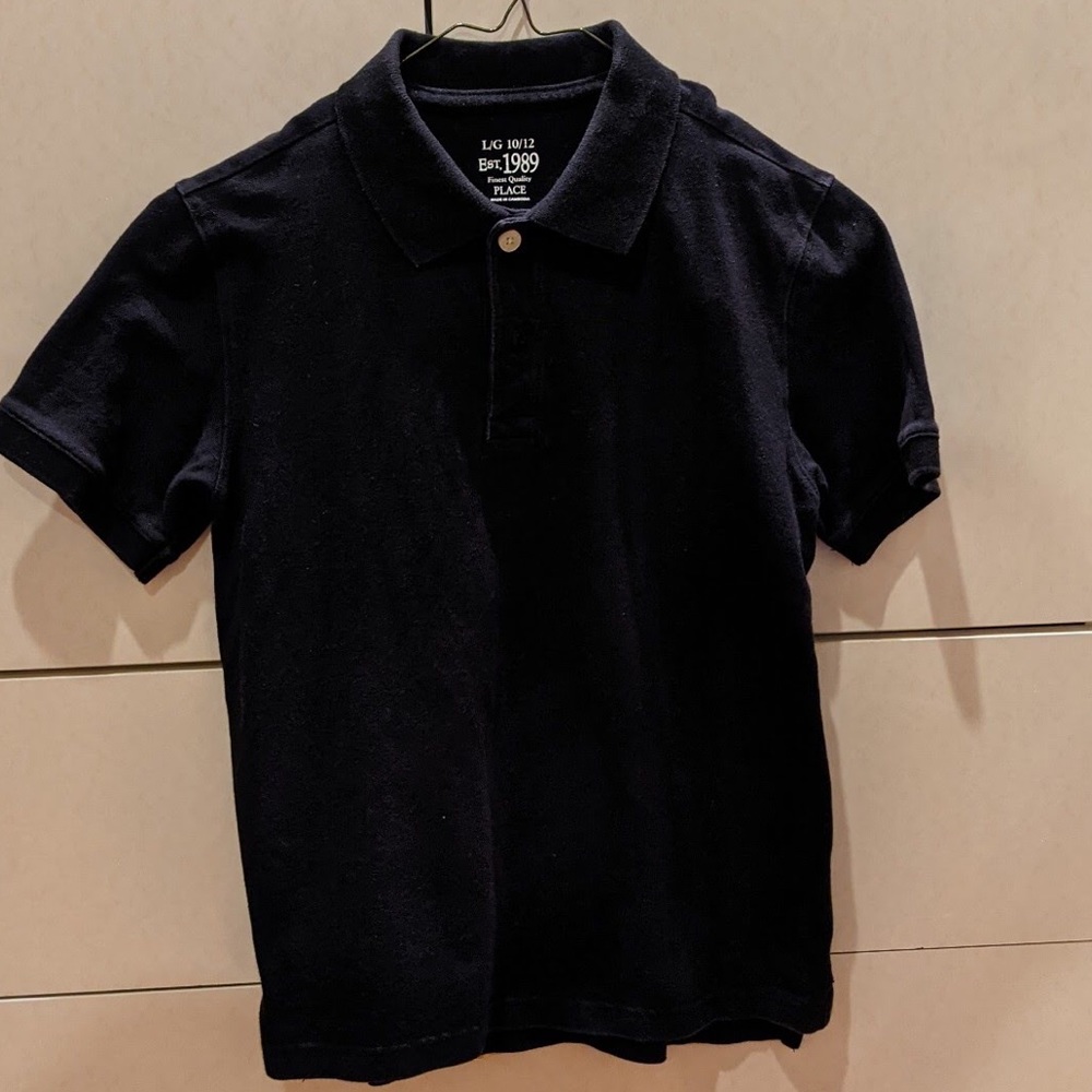 Boys Children’s Place black polo shirt size 10/12